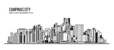 Cityscape Building Abstract shape and modern style art Vector design -  Campinas city (brazil)