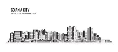 Cityscape Building Abstract shape and modern style art Vector design -  Goiania city (brazil)