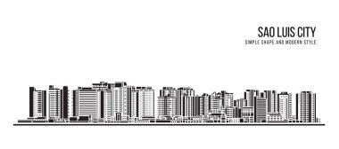 Cityscape Building Abstract shape and modern style art Vector design -  Sao Luis city (brazil)