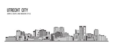 Cityscape Building Abstract shape and modern style art Vector design -  Utrecht city
