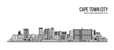 Cityscape Building Abstract Simple shape and modern style art Vector design - Cape town city