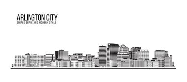 Cityscape Building Abstract Simple shape and modern style art Vector design -  Arlington city