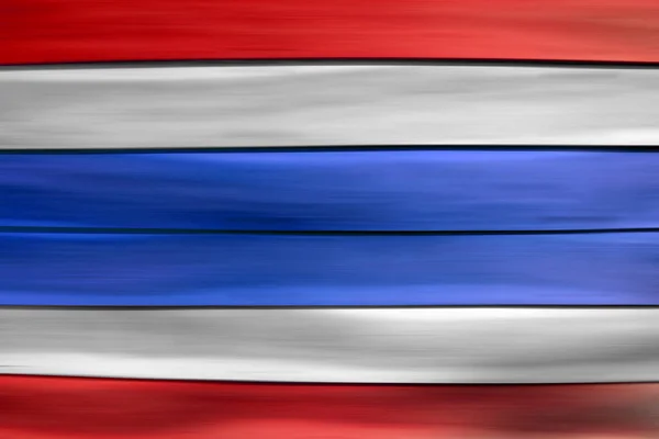 Röd Vit Blå Thailand Flagga Träblad Bakgrund — Stockfoto