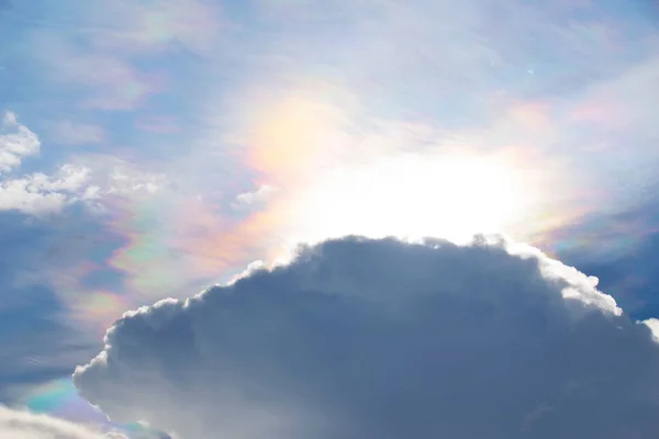 Photometerisierung Wolken Und Bunte Sonnenstrahlen Himmel — Stockfoto