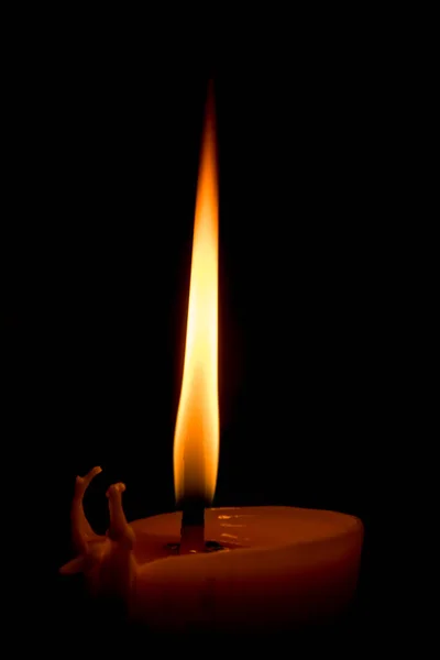 Luz Velas Noite Dão Luz Escuro — Fotografia de Stock