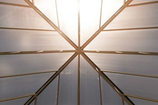 Dachstuhl Und Transluzentes Dach Abstrakte Konstruktion — Stockfoto