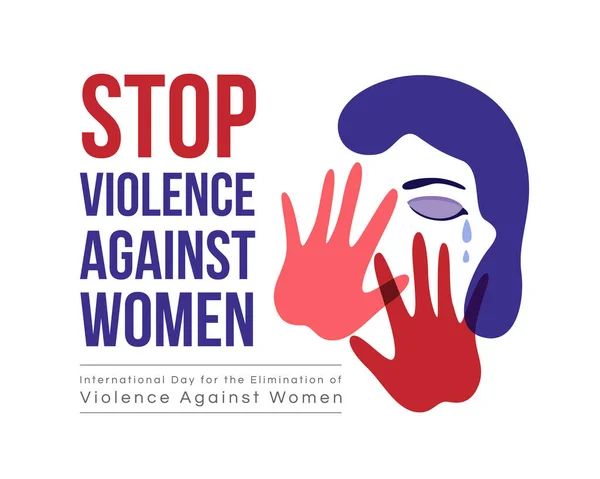 Journée Internationale Pour Élimination Violence Égard Des Femmes Bannière Abstraite — Image vectorielle