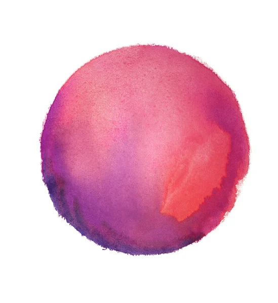 Red Watercolor Sphere Watercolor Canvas — Stock Photo, Image