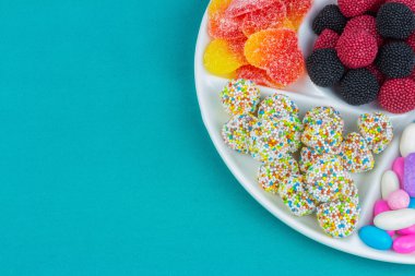 renkli şeker arka plan değişir