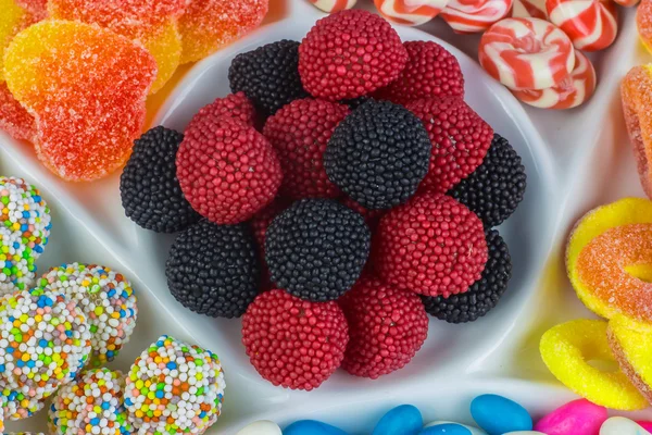 Kolorowe różnią się od tła candy — Zdjęcie stockowe