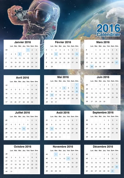 Schöner Kalender 2016 — Stockfoto