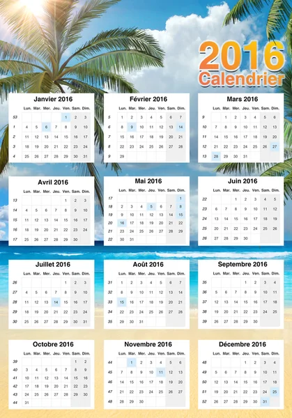 Belo calendário 2016 — Fotografia de Stock