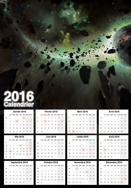 Hermoso calendario 2016 — Foto de Stock