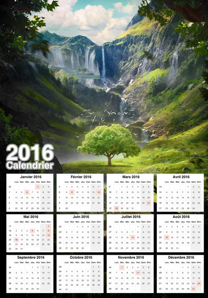 Belo calendário 2016 — Fotografia de Stock