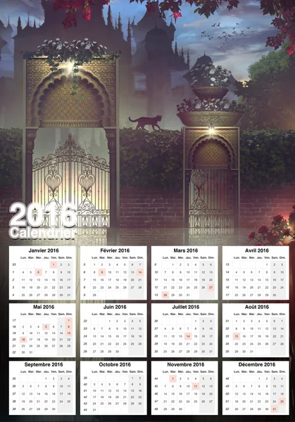 Belo calendário 2016 — Fotografia de Stock