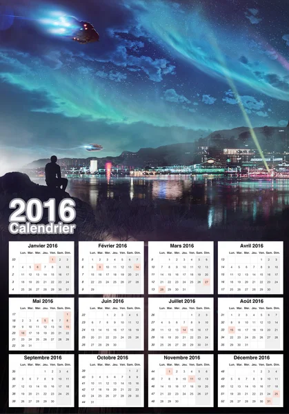 Belo calendário 2016 — Fotografia de Stock