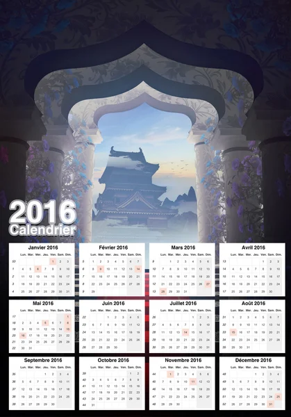 Beautiful calendar 2016 — Stock Photo, Image