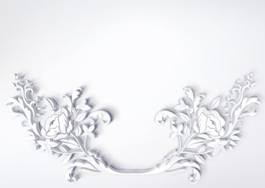 güzel çiçek beyaz 3d