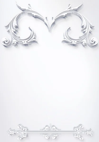 Hermoso floral blanco 3D — Foto de Stock