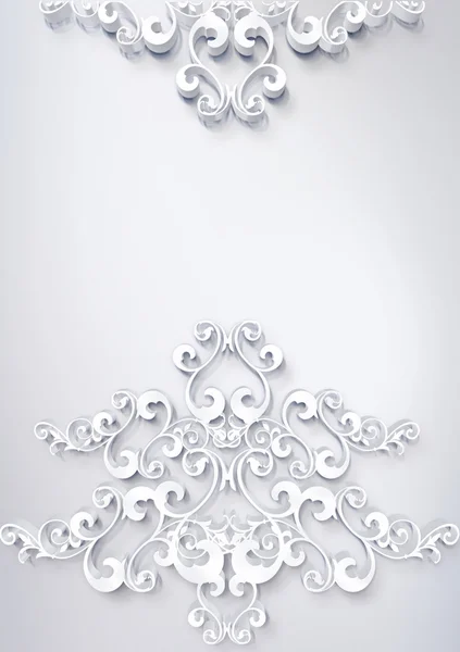 Güzel çiçek beyaz 3d — Stok fotoğraf