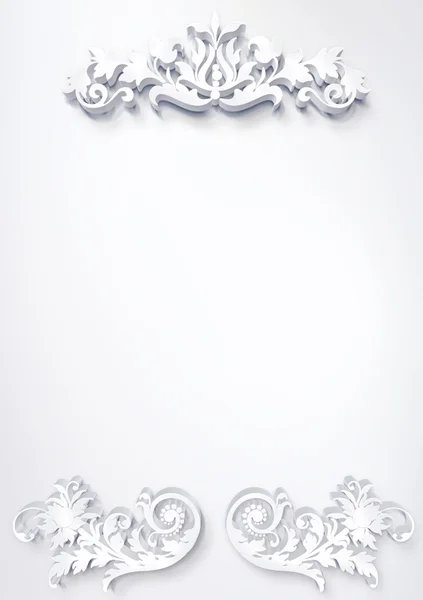Hermoso floral blanco 3D — Foto de Stock