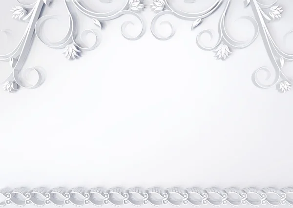 Красивий квітковий білий 3D — стокове фото