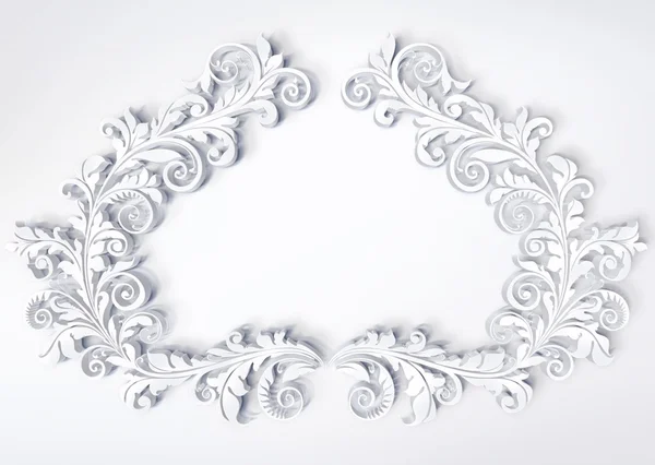 Beautiful floral white 3D — Stock Photo, Image