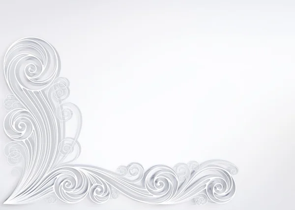 美丽的花白色 3d — 图库照片