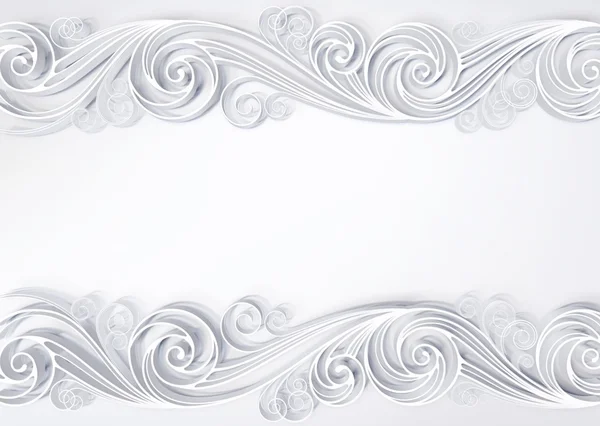 Bonito floral branco 3D — Fotografia de Stock