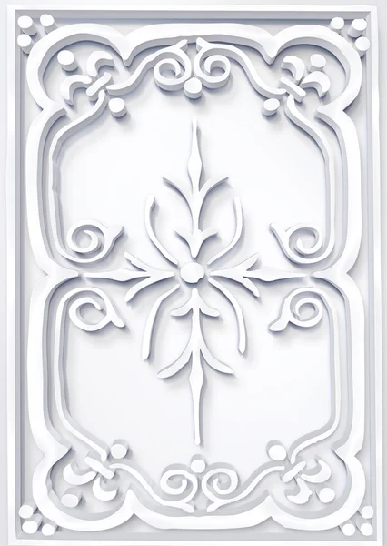 Όμορφο floral λευκό 3d — Φωτογραφία Αρχείου