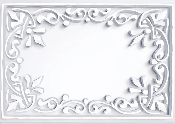 Schöne florale weiße 3D — Stockfoto