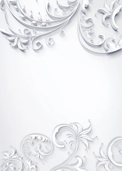 Belle fleur blanche 3D — Photo