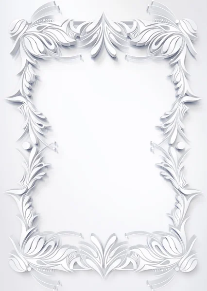 Bonito floral branco 3D — Fotografia de Stock
