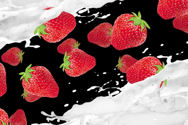 Beautiful strawberry  background — Stock Photo, Image