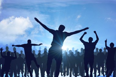 Yeni iş siluet arka plan