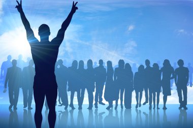 Yeni iş siluet arka plan