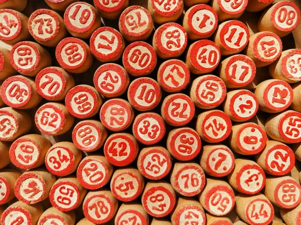 Barrels with lotto as a background — Stock Photo, Image