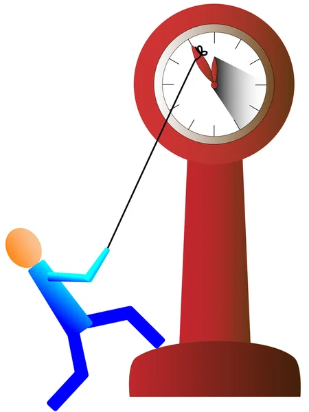 De klok toont vijf minuten voor twaalf stoppen — Stockfoto