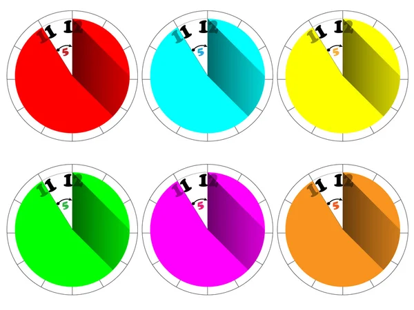 Clock showing five minutes to twelve — Stock Photo, Image