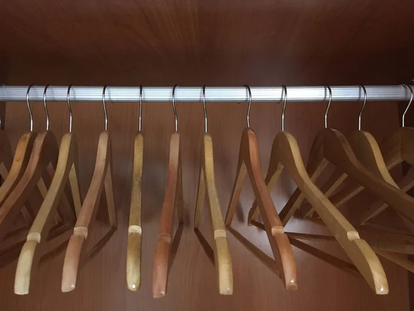 Empty Hangers Closet — Stock Photo, Image