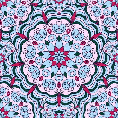 Mandala ile dikişsiz vektör arka planı.