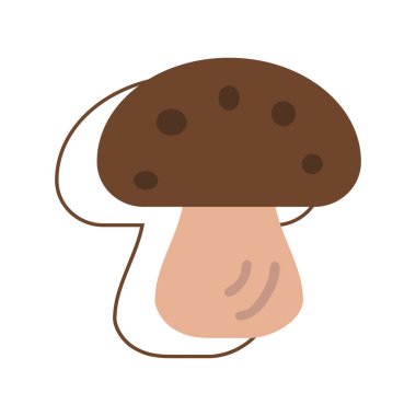 vektör sonbahar mantarı, kahverengi renk