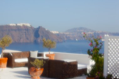 santorini görünümünü