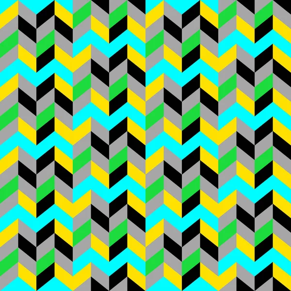 Turquoise Zigzag Helder Kleurrijk Design Geometrische Naadloze Herhaalbare Vector Patroon — Stockvector