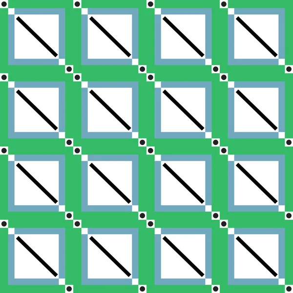 Lichtgroen Patroon Met Zwarte Diagonale Lijnen Geometrische Abstracte Achtergrond Herhaaldelijk — Stockvector
