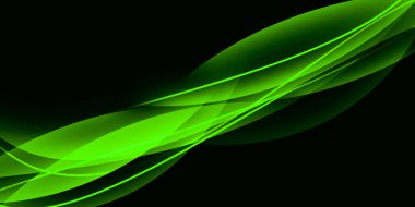 Modern soyut yeşil parlayan zemin, koyu renkli duvar kâğıdı ve parlayan neon ışıklarla. Aydınlatma arkaplanı.