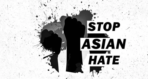 Stop Asiatique Haine Toile Fond Concept — Photo