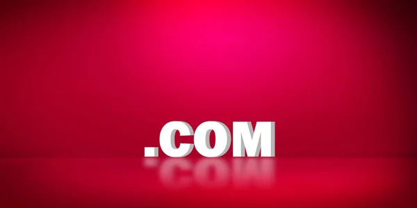 Dot Com Domain 스타일 그라운드에 렌더링된 텍스트가 포함되어 빨강의 사이트 — 스톡 사진