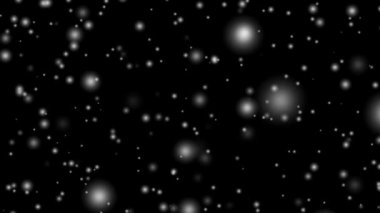 Bulanık Bokeh Karlı Işıklar 4K Siyah ve yeşil ekranlı animasyon