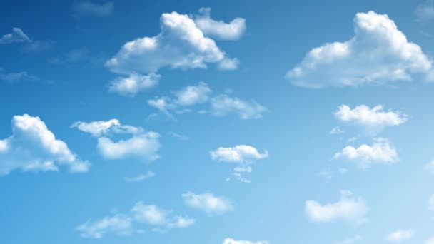 Chmury Animacja Pętli Sky Zielonym Ekranem Czarnym Ekranem — Wideo stockowe